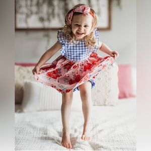 Girls 8 Wildflowers Floral tunic- htf & SO gorgeous!!!